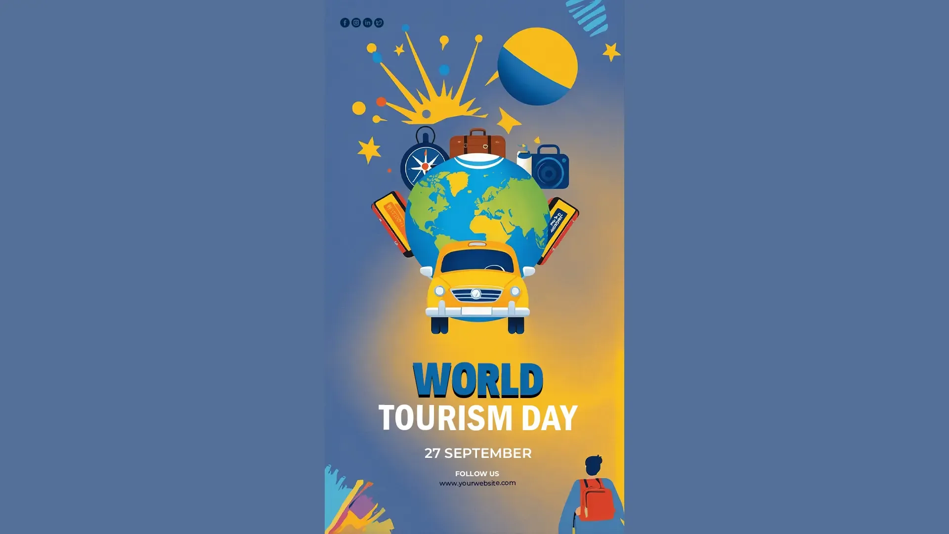 Travel Adventure Instagram Story Template for World Tourism Day